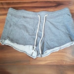 Gray Cotton Lounge Shorts